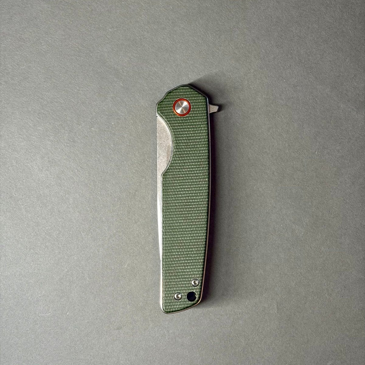 Foldekniv 9cm D2 steel Linen Carbon Fiber Handle EDC - Burr-knivsliping
