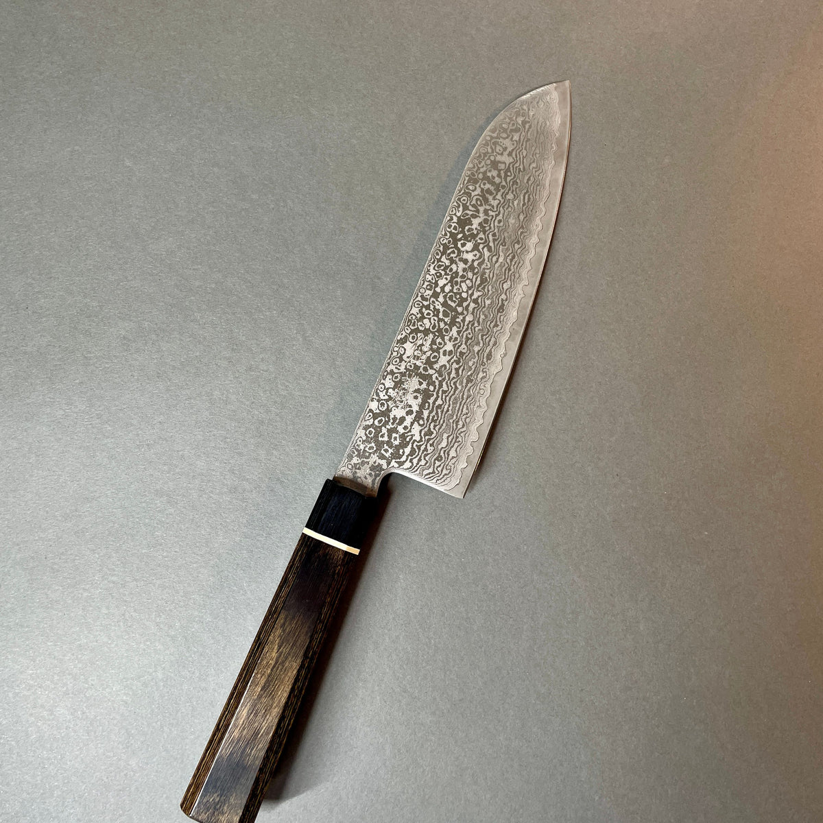 Santoku 167mm Suncraft Black - Burr - knivsliping