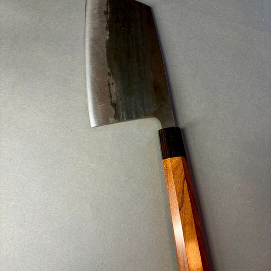 Chinese Cleaver 18cm Kurouchi Rose wood Octagon Handle