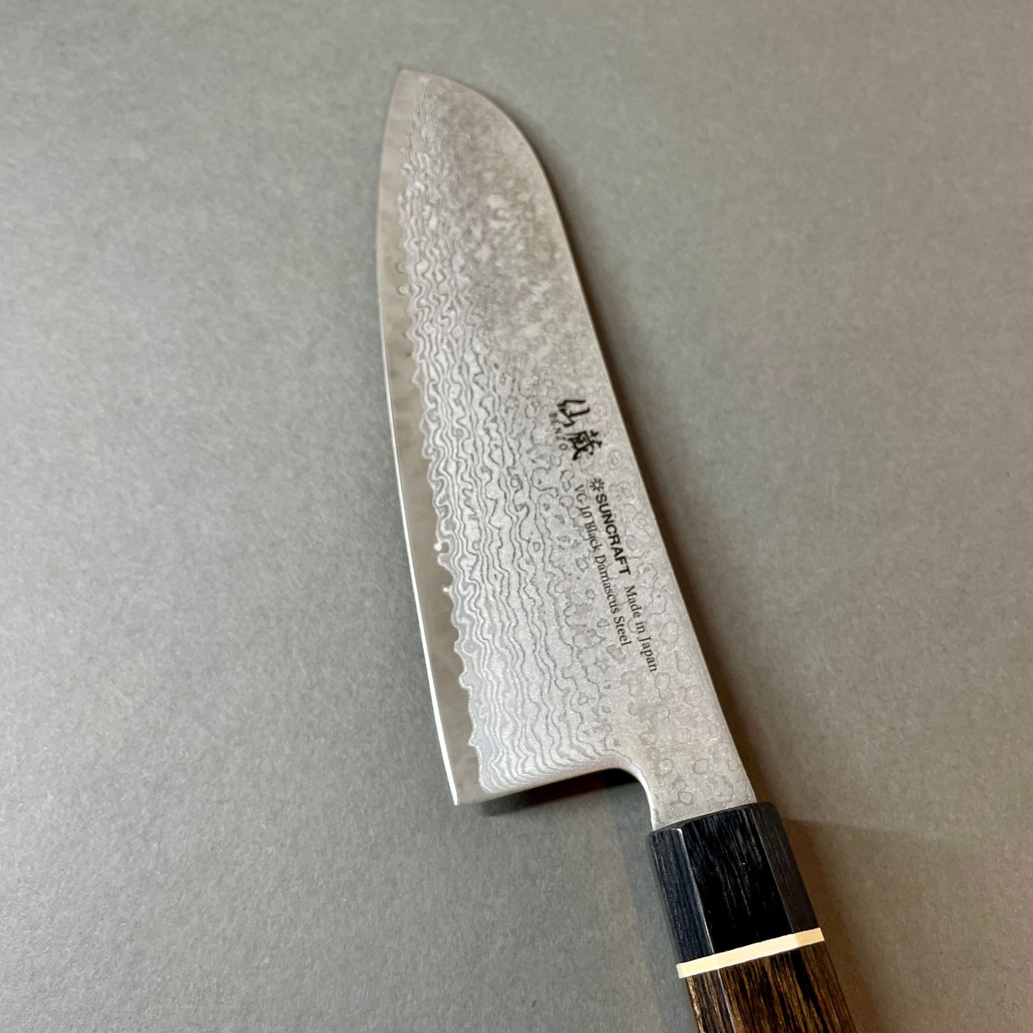 Santoku 167mm Suncraft Black