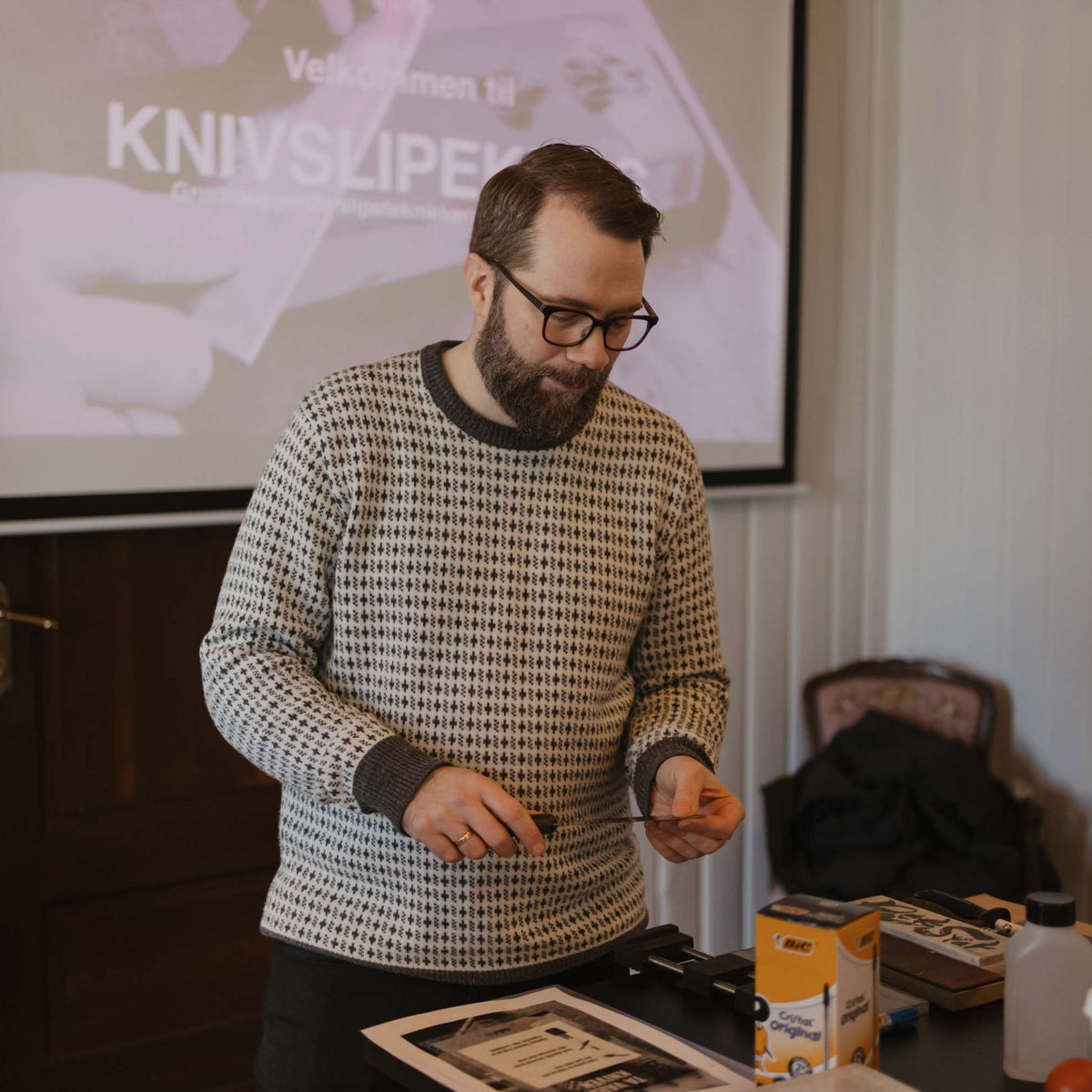 Kurs i knivsliping 13. juni, NANNESTAD - Burr - knivsliping
