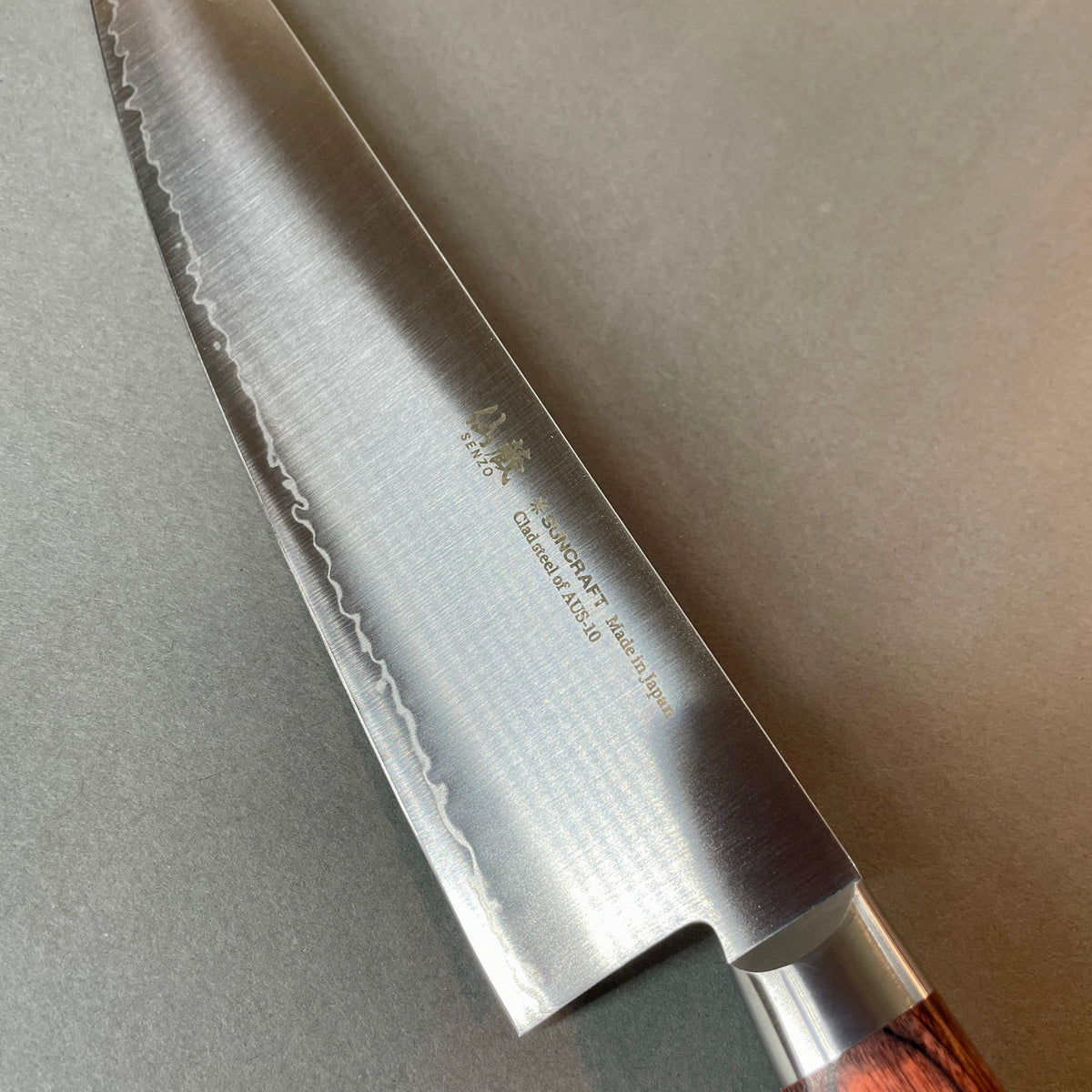 Gyuto 240mm Suncraft Clad - Burr - knivsliping