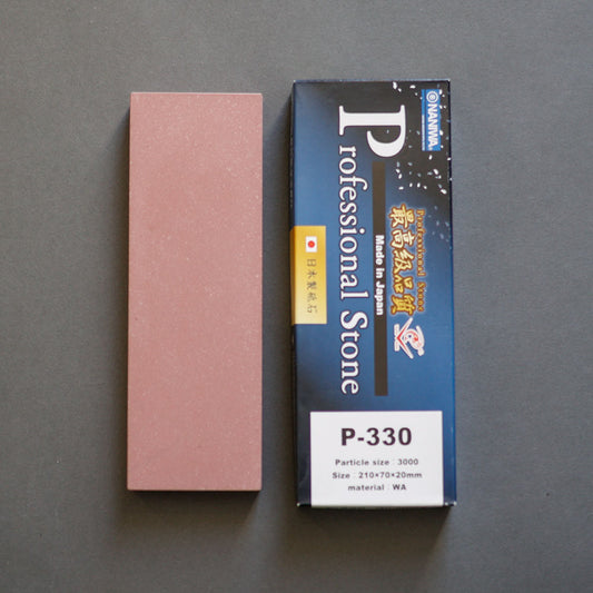 Slipesett med NANIWA slipesteiner, slipesteinholder og lærstropp fra BURR knivsliping