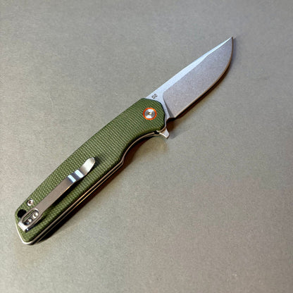 Foldekniv 9cm D2 steel Linen Carbon Fiber Handle EDC