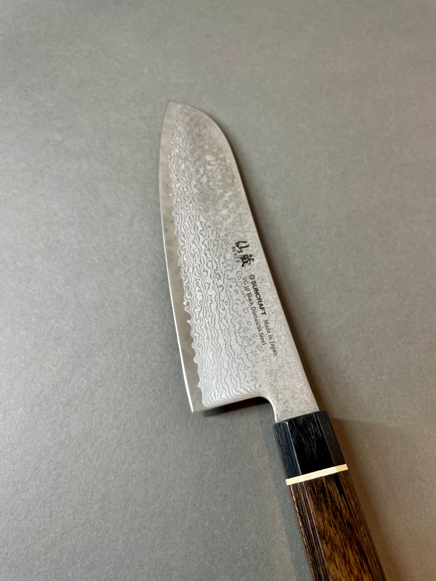Santoku 167mm Suncraft Black
