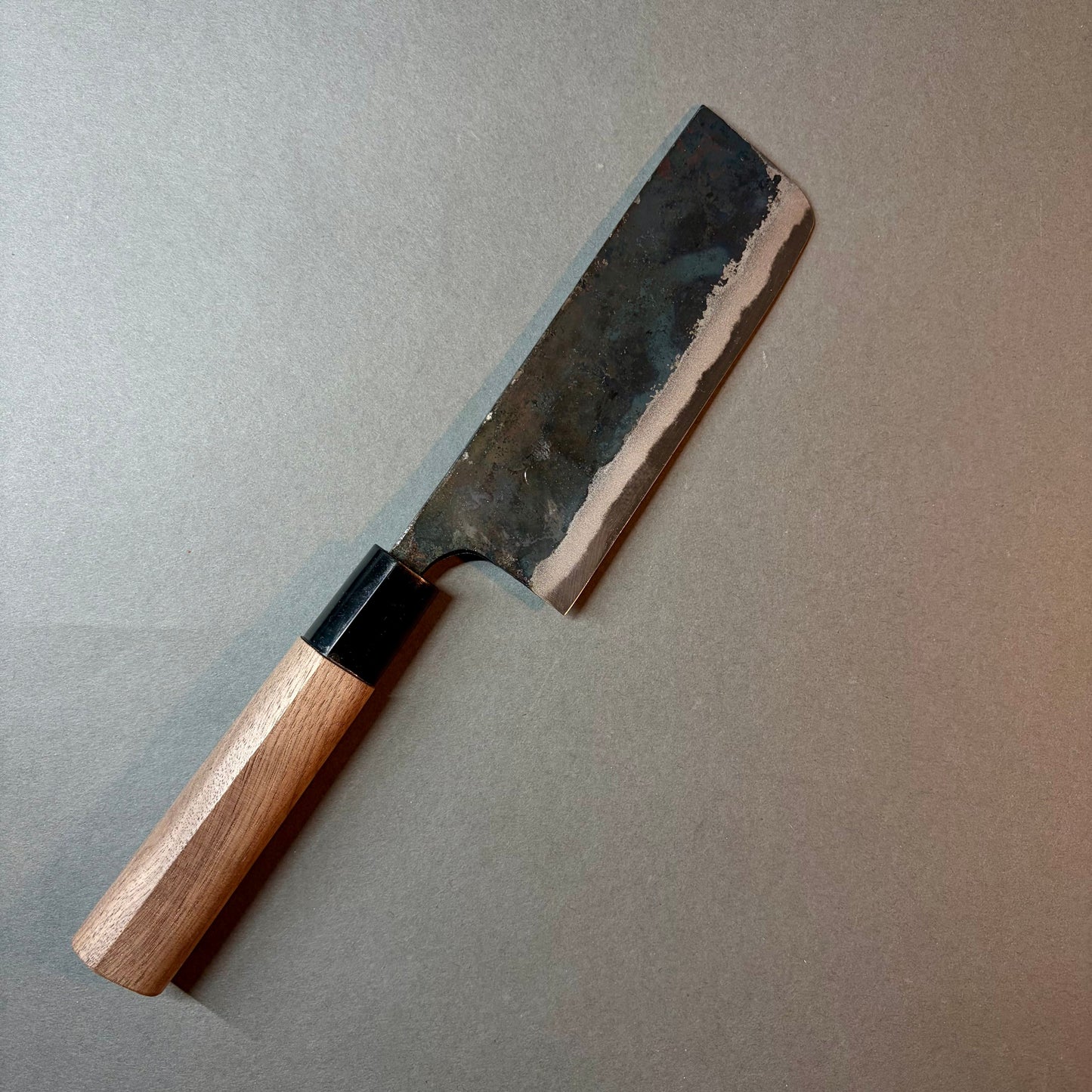 Fukui – Nakiri 120mm Aogami Blue #2 Walnut Handle