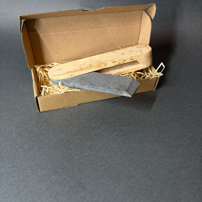 Wästikivi K13 Naturstein Whet Stone in folding sheath