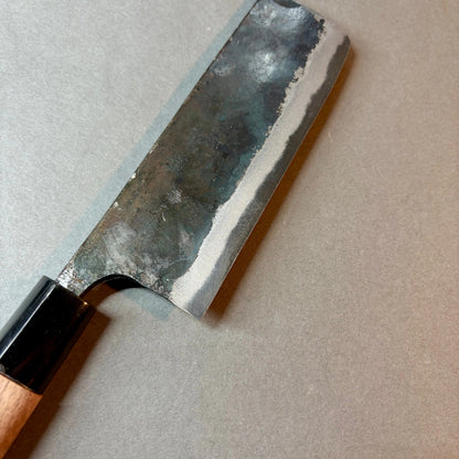 Fukui – Nakiri 120mm Aogami Blue #2 Walnut Handle