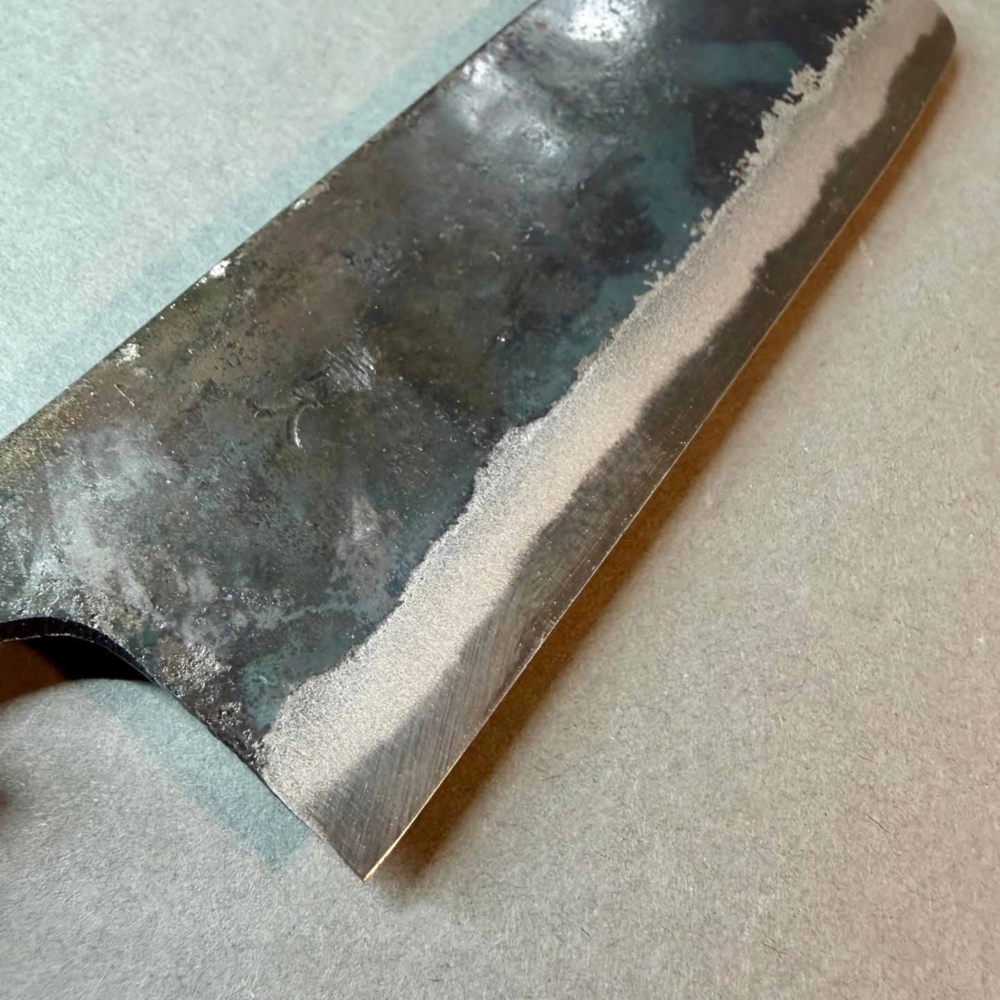 Fukui – Nakiri 120mm Aogami Blue #2 Walnut Handle