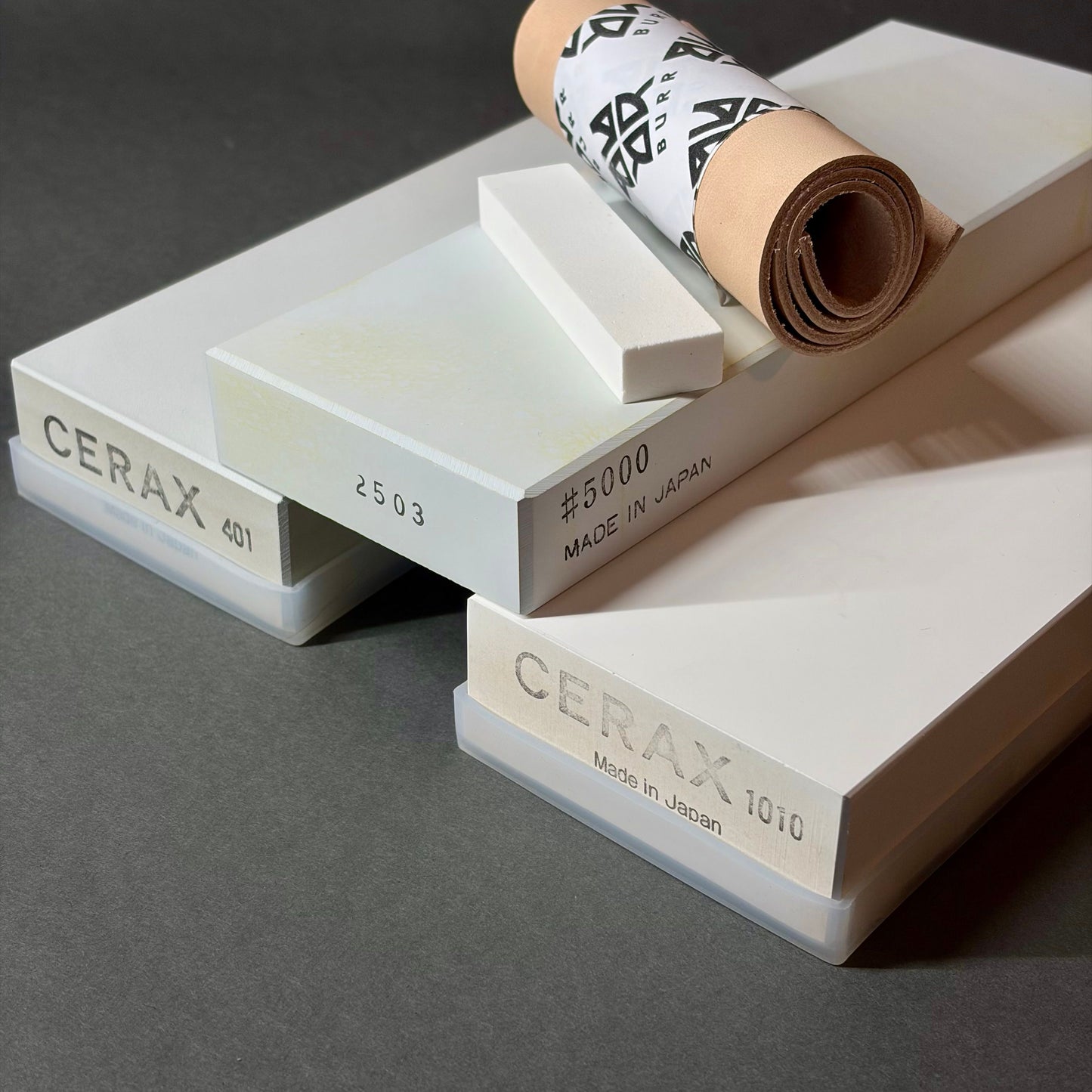 Slipesett, Suehiro Cerax 320, 1000 og Rika 5000