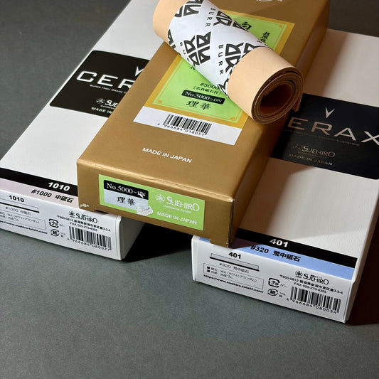 Slipesett, Suehiro Cerax 320, 1000 og Rika 5000