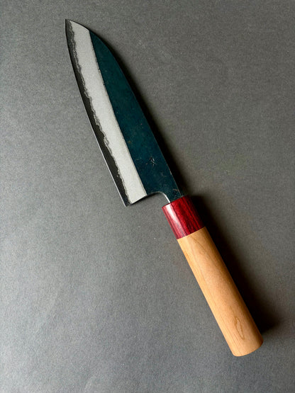 Muneishi – Santoku 165mm Aogami Blue #2 Cherry red Handle